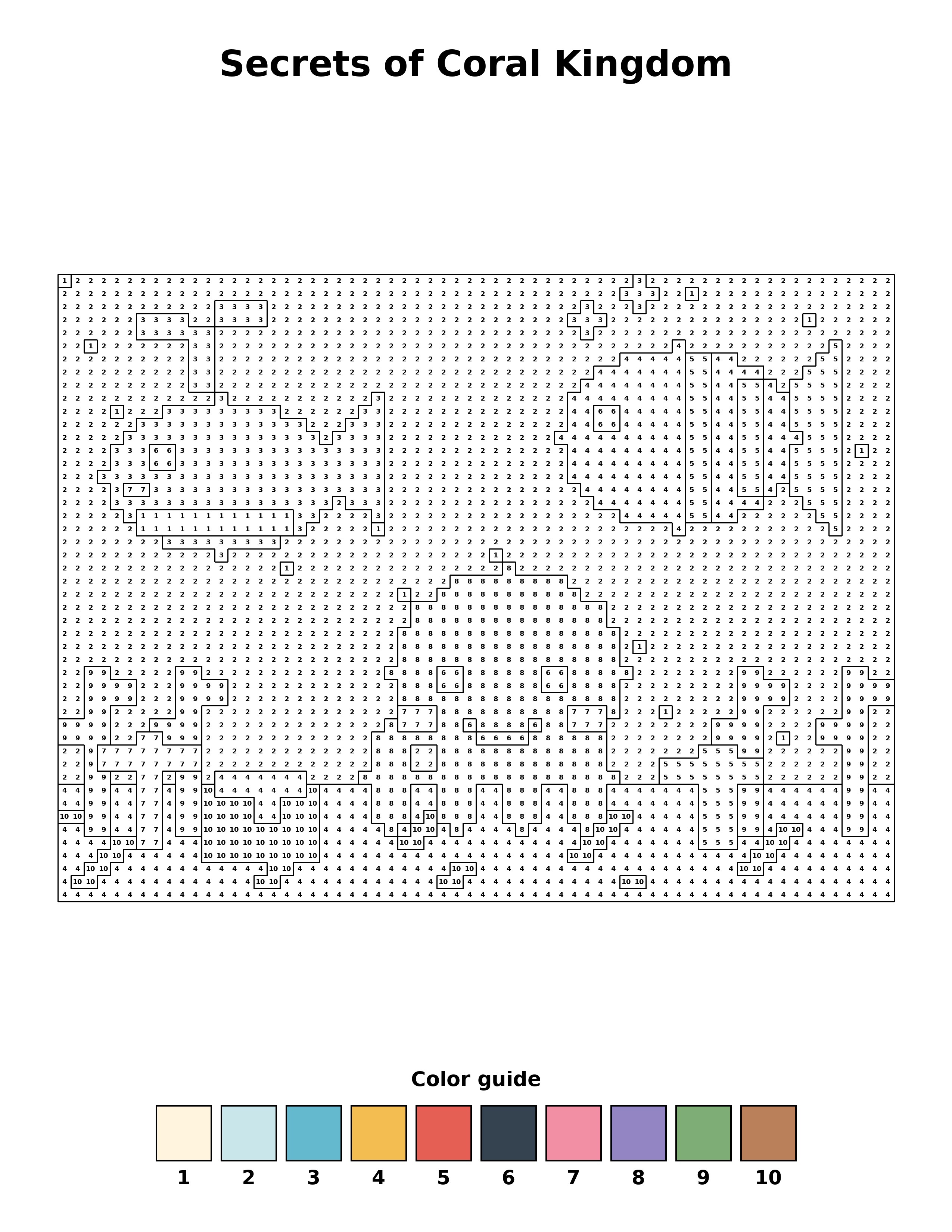 Free printable secrets of coral kingdom coloring page