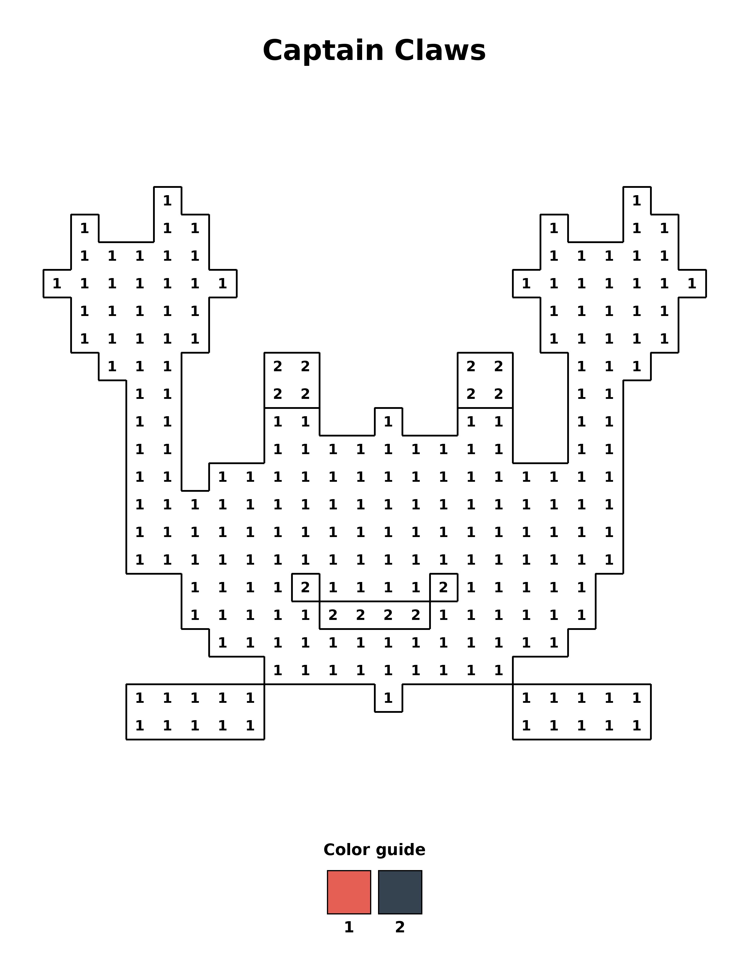Free printable captain claws coloring page