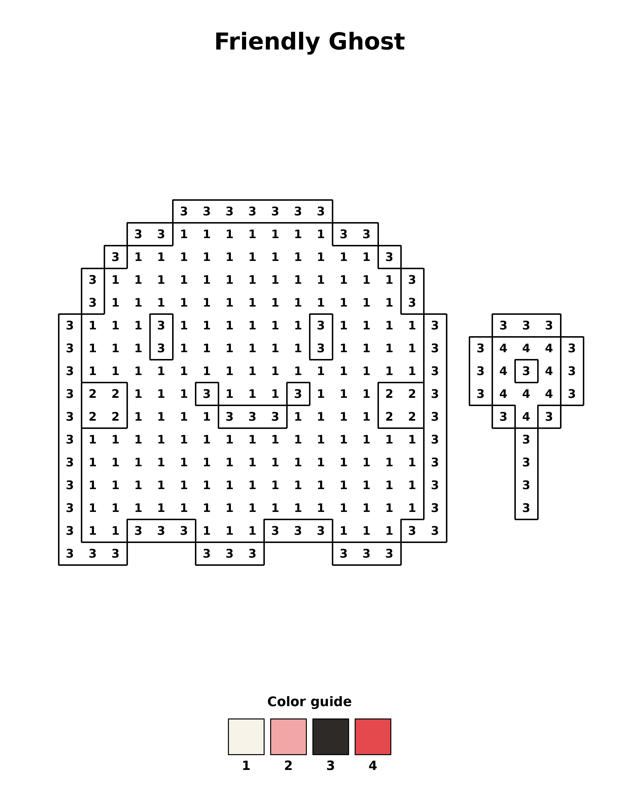 Free printable friendly ghost coloring page — black and white line art for kids