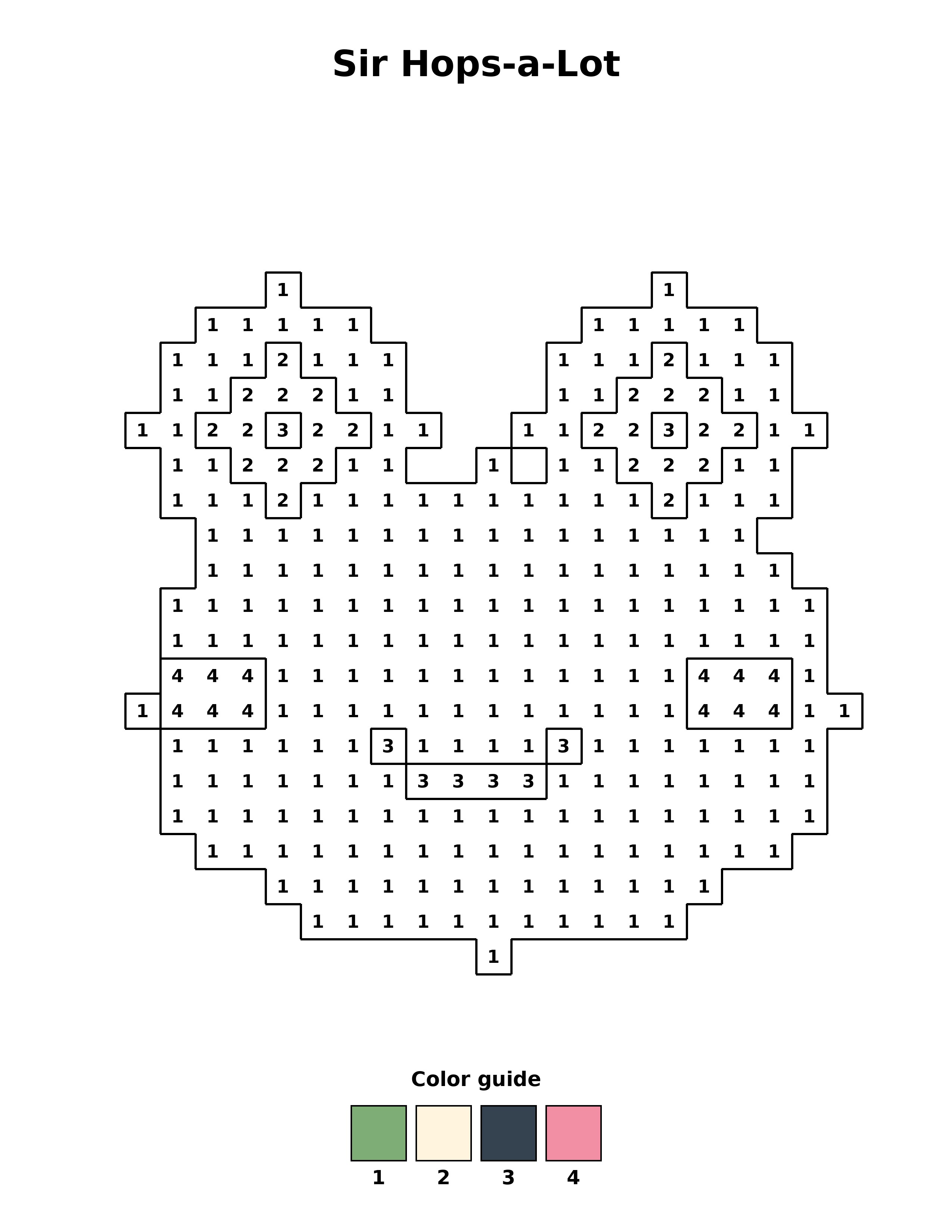 Free printable sir hops-a-lot coloring page — black and white line art for kids