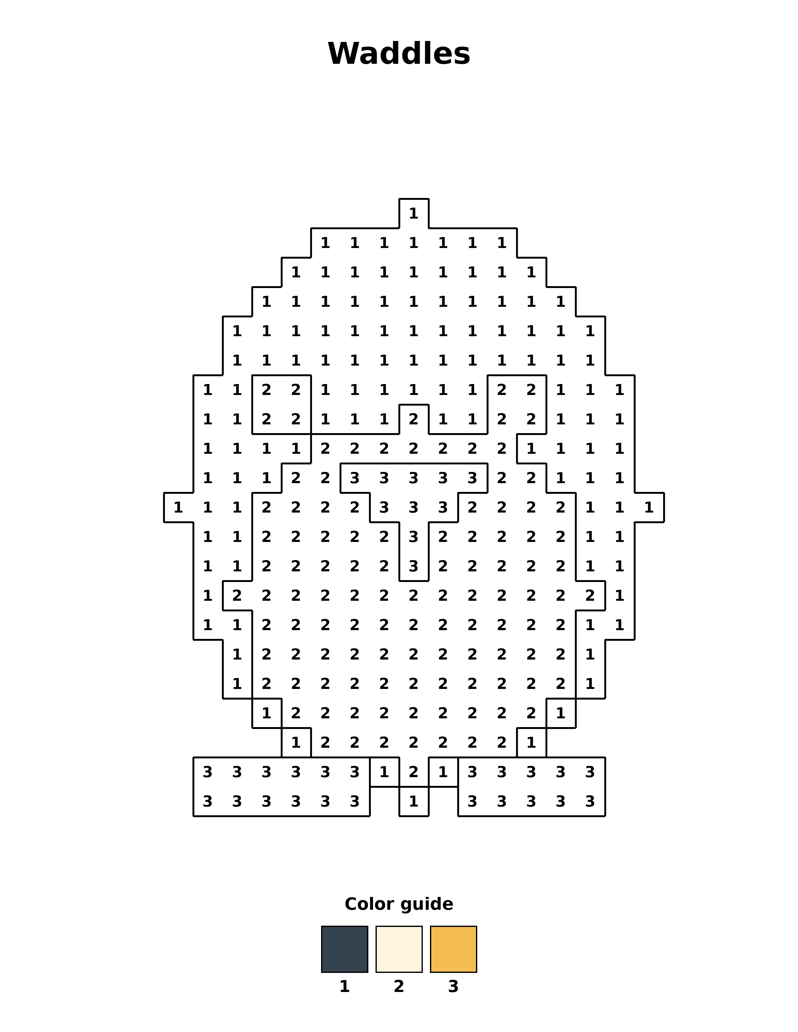 Free printable waddles coloring page