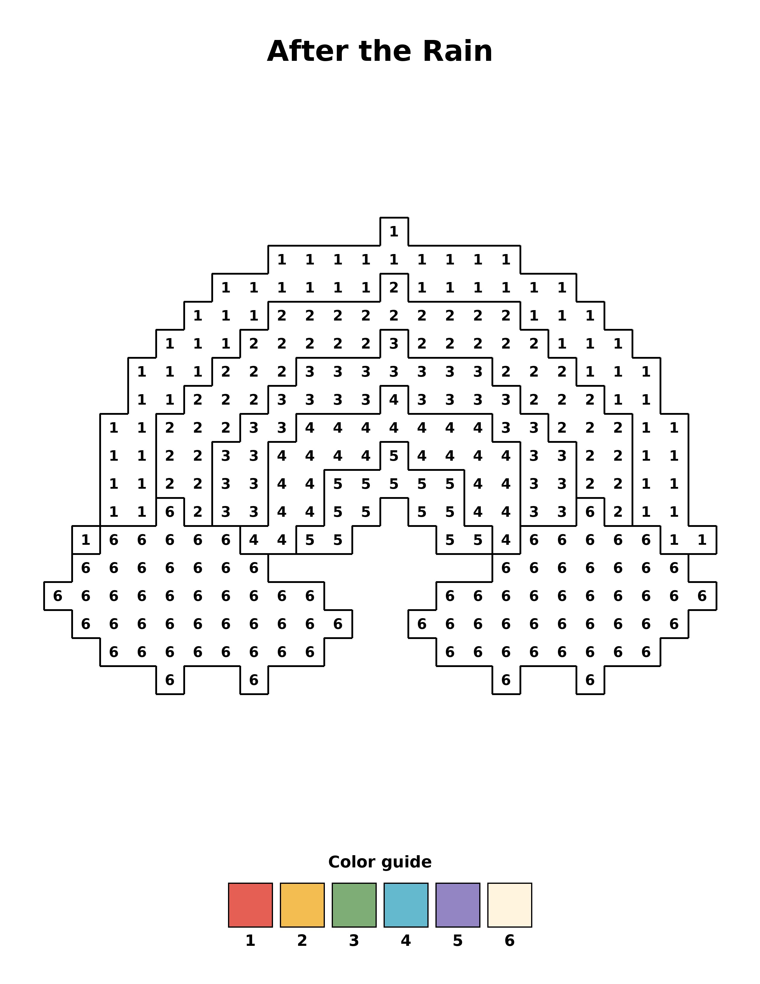 Free printable after the rain coloring page