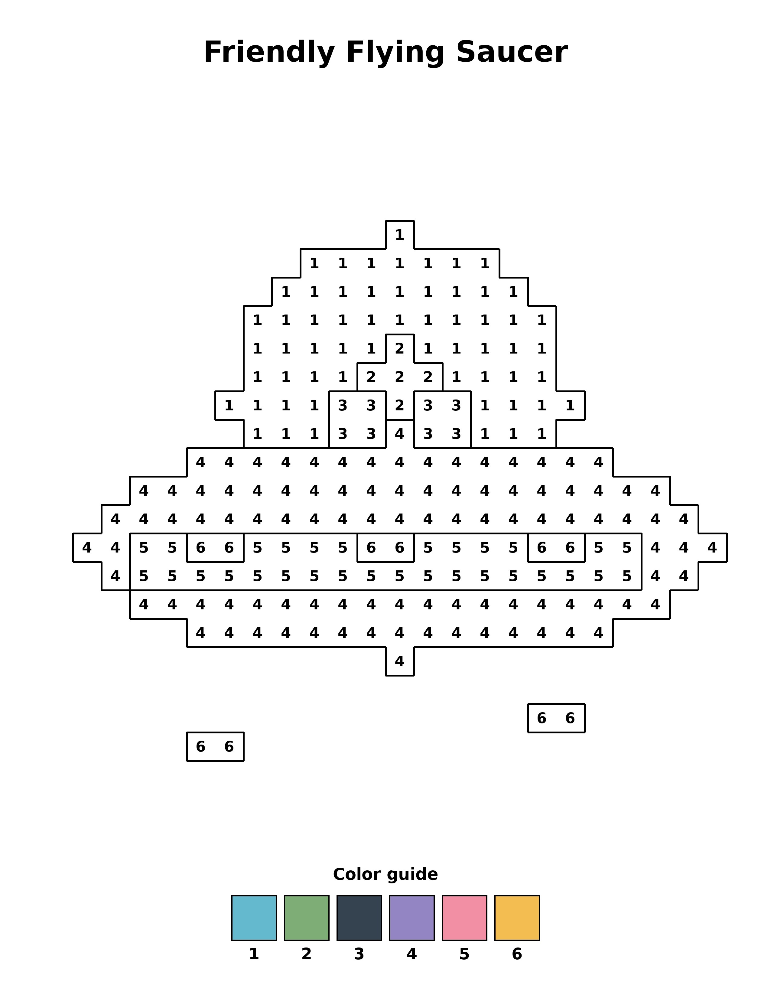 Free printable friendly flying saucer coloring page