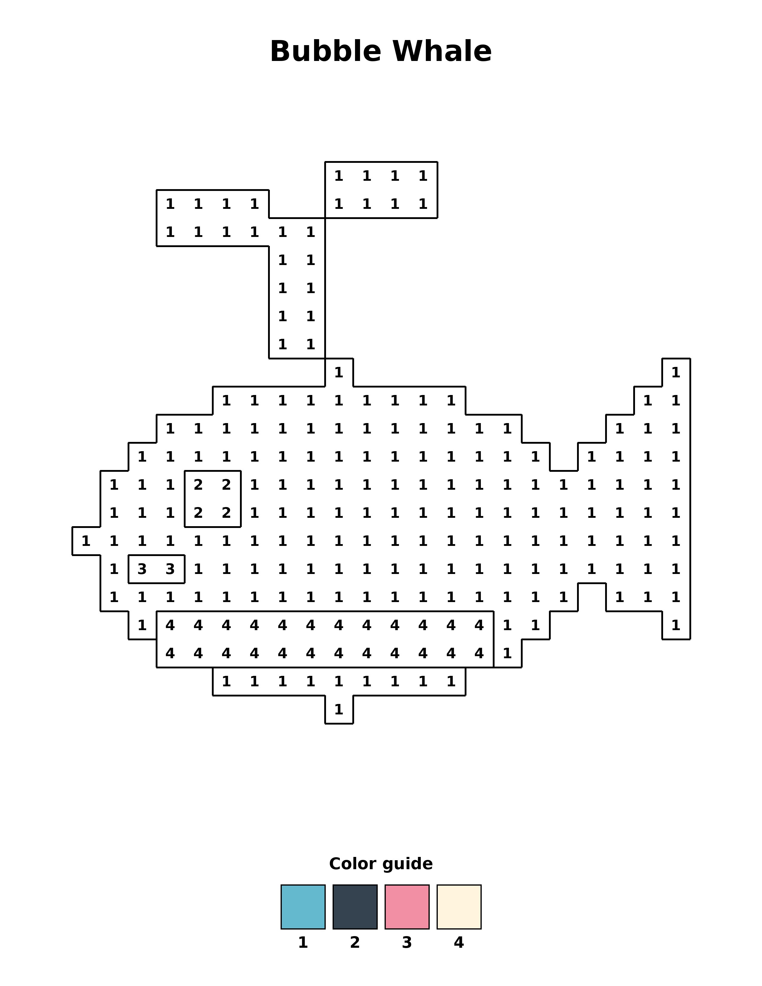 Free printable bubble whale coloring page