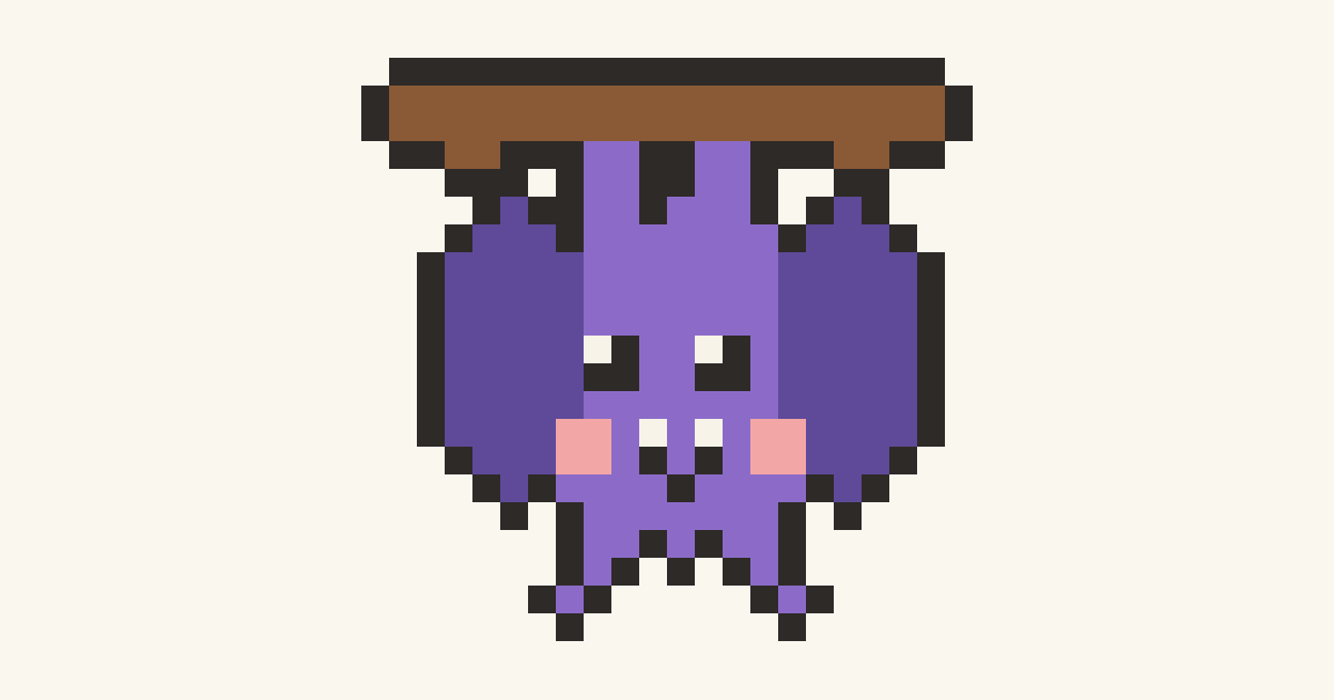 Upside-Down Bat, a printable color-by-number page