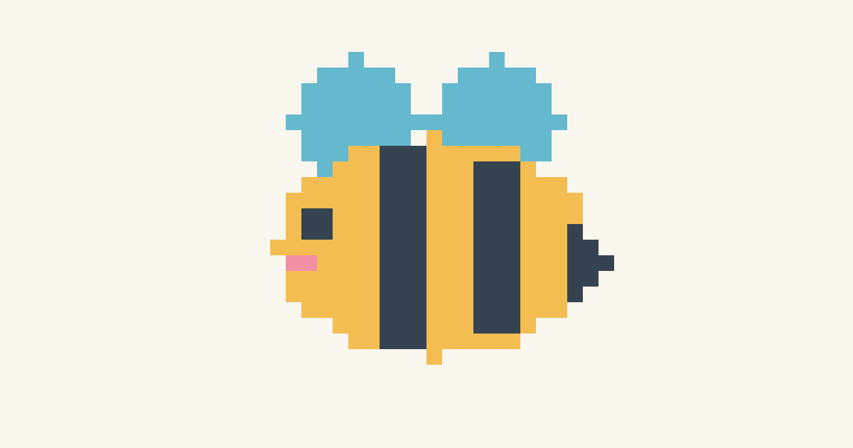 Bumble Buddy, a finished pixel picture