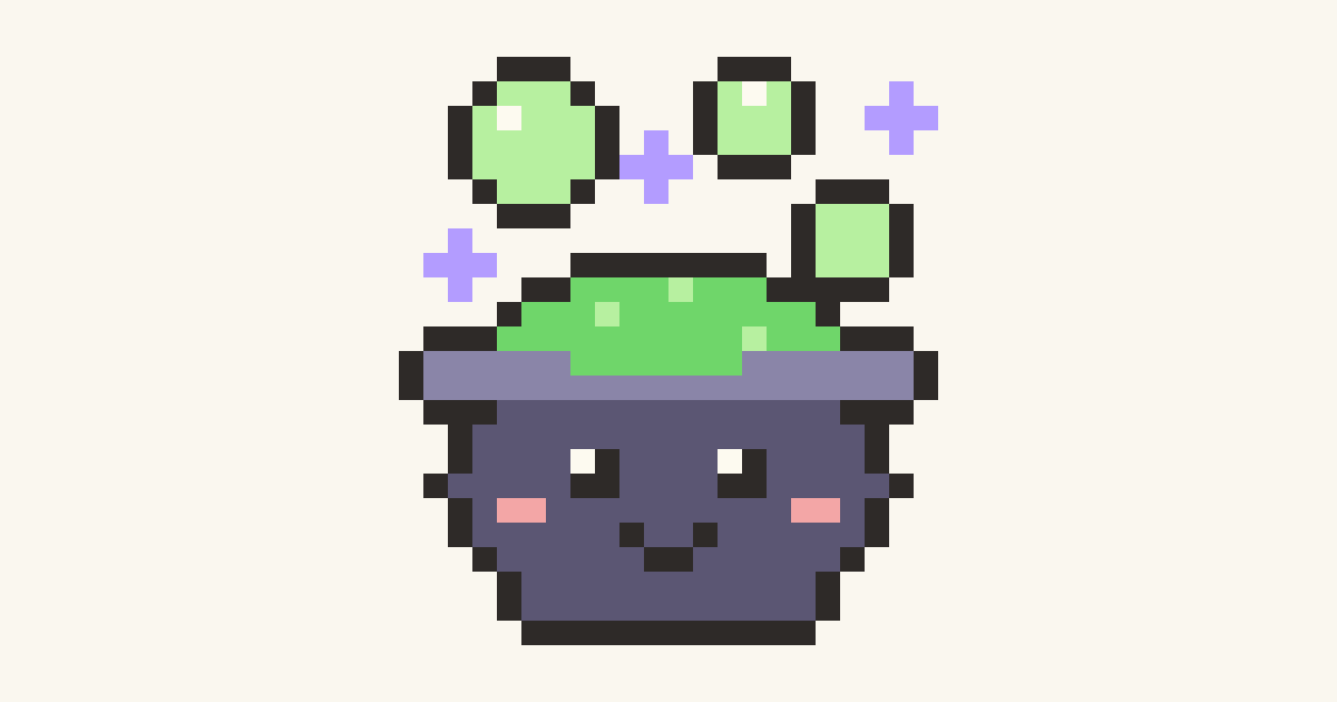 Bubbly Cauldron, a printable color-by-number page