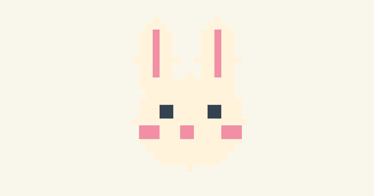 Cotton Bunny, a finished pixel picture