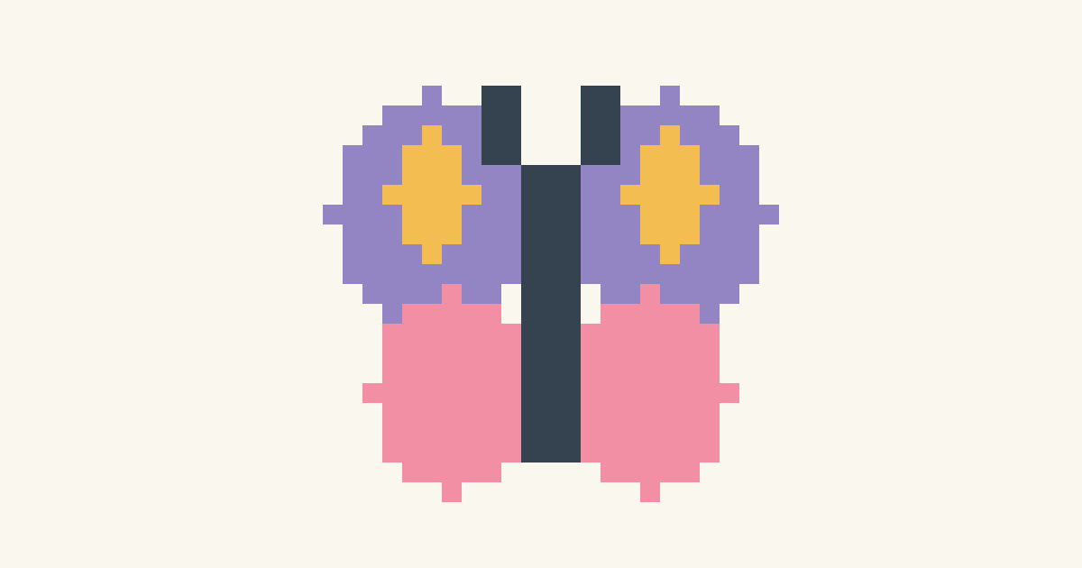 Flutterby, a printable color-by-number page