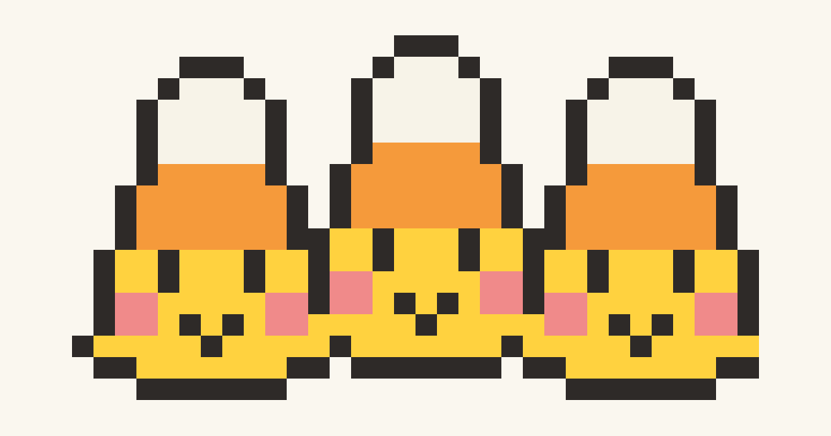 Candy Corn Crew, a printable color-by-number page