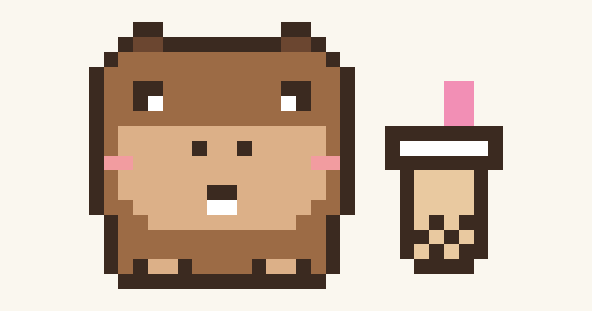 Boba Capybara, a printable color-by-number page