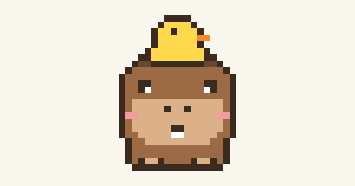 Capybara & Chick, a printable color-by-number page