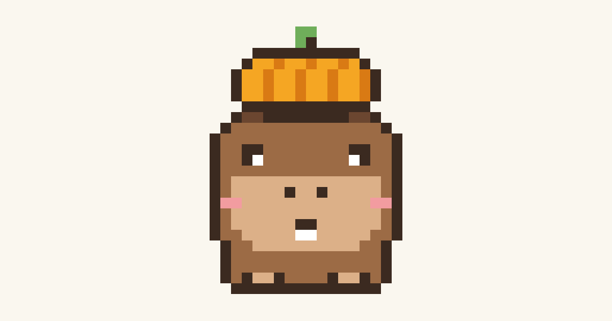 Pumpkin Capybara, a printable color-by-number page