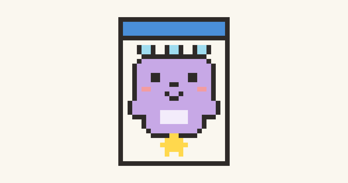 Bubblepup Card, a printable color-by-number page
