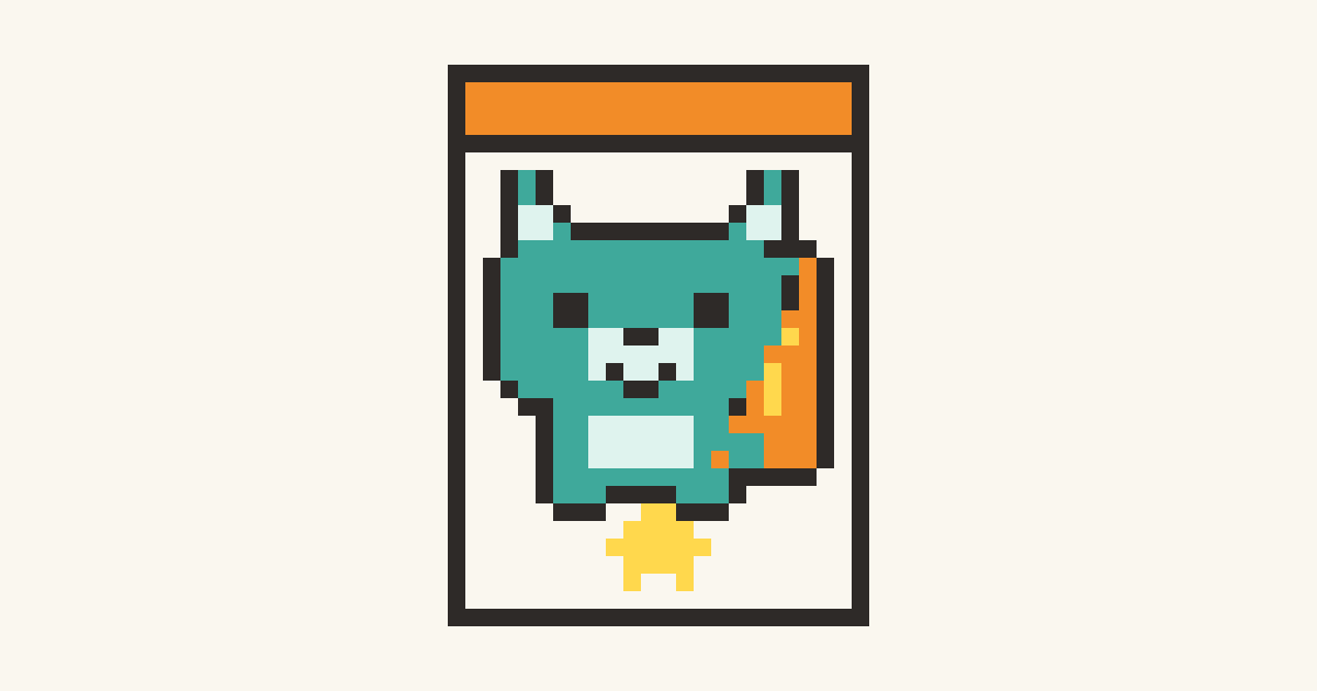Sparkfox Card, a printable color-by-number page