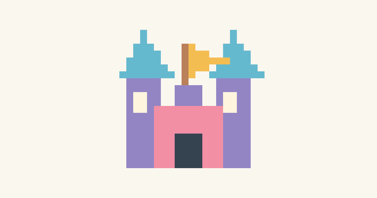 Cloud Castle, a printable color-by-number page