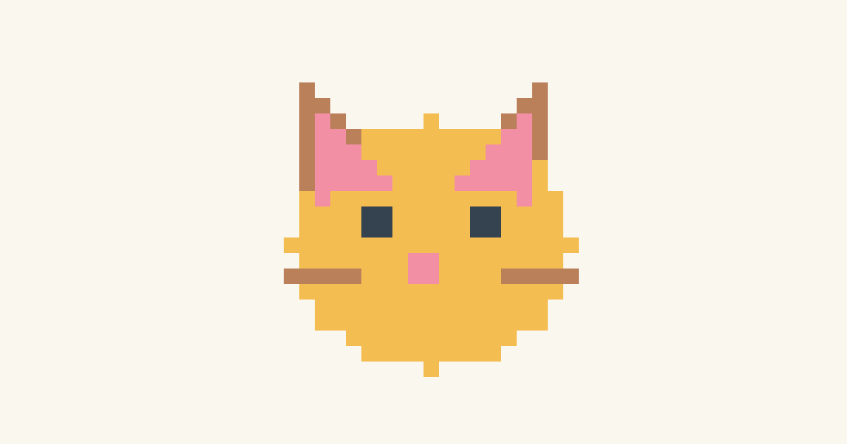 Peaches the Cat, a finished pixel picture
