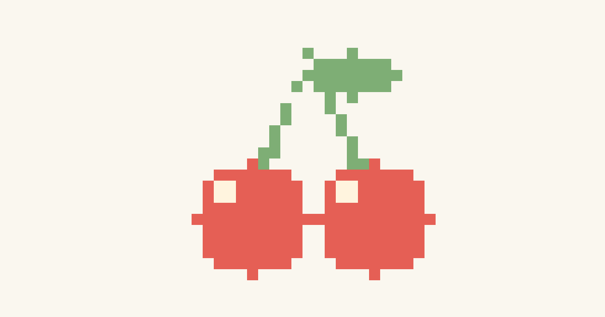Cherry Best Friends, a finished pixel picture