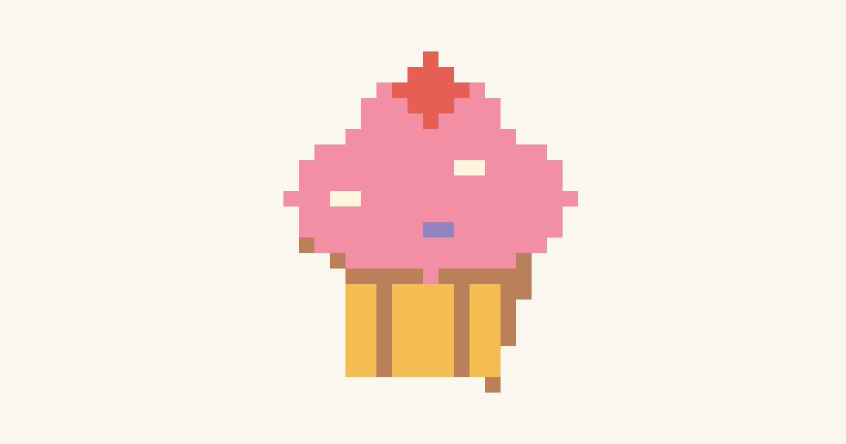 Sprinkle Cupcake, a finished pixel picture