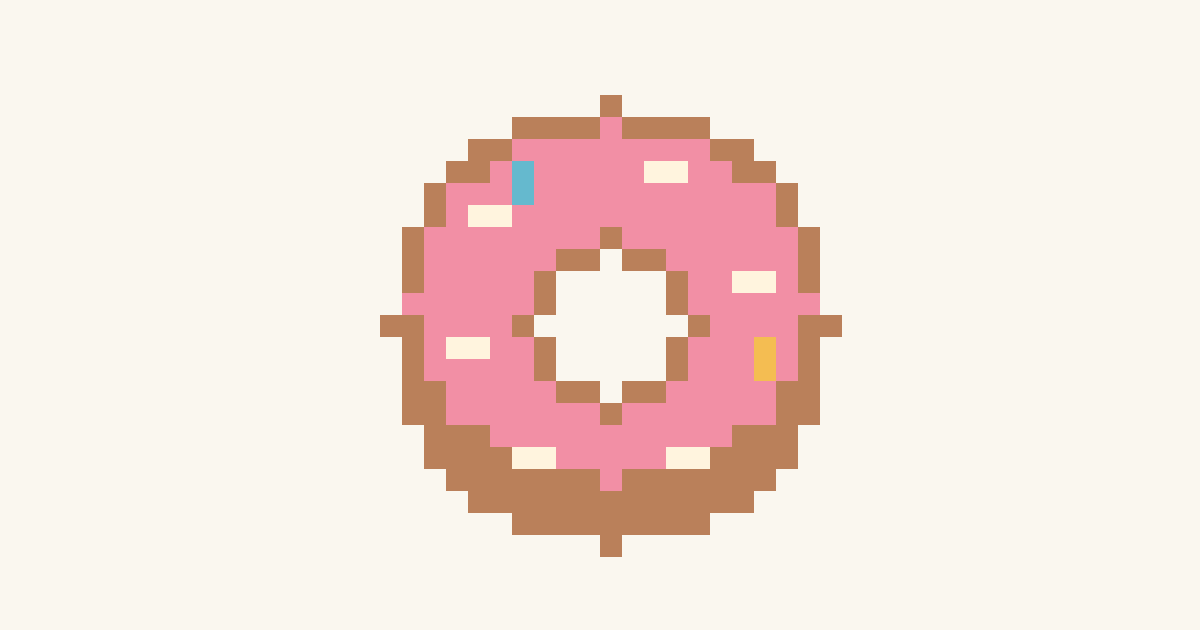 The finished Daisy Doughnut picture with every square colored in