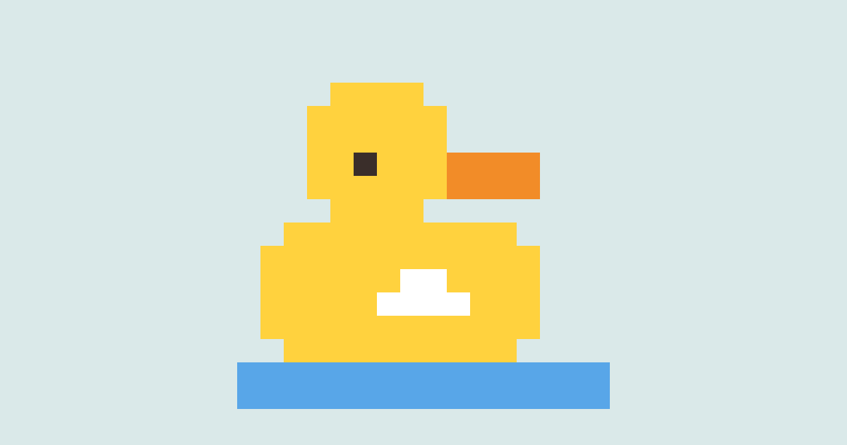 Puddle Duck, a printable color-by-number page