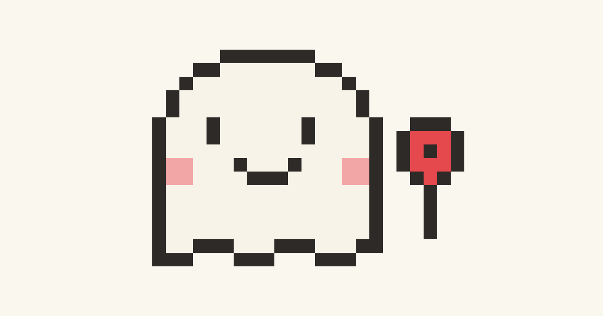 Friendly Ghost, a finished pixel picture