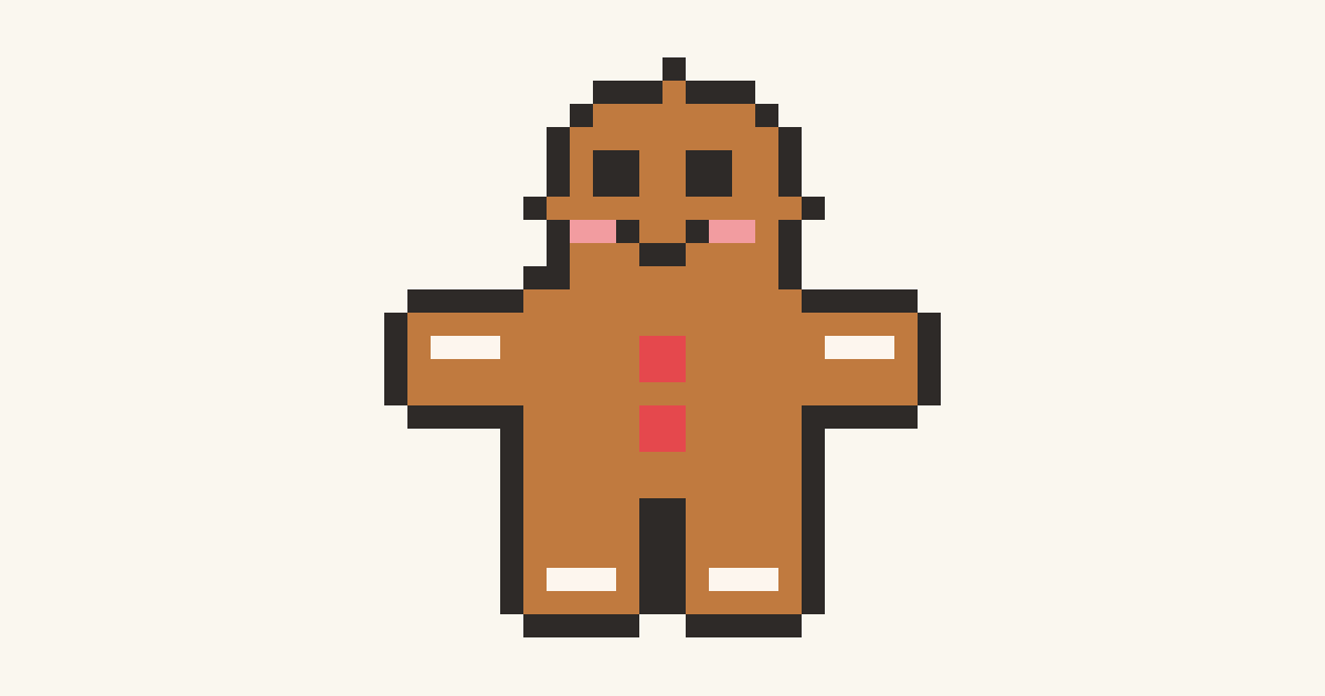 Gingerbread Friend, a printable color-by-number page