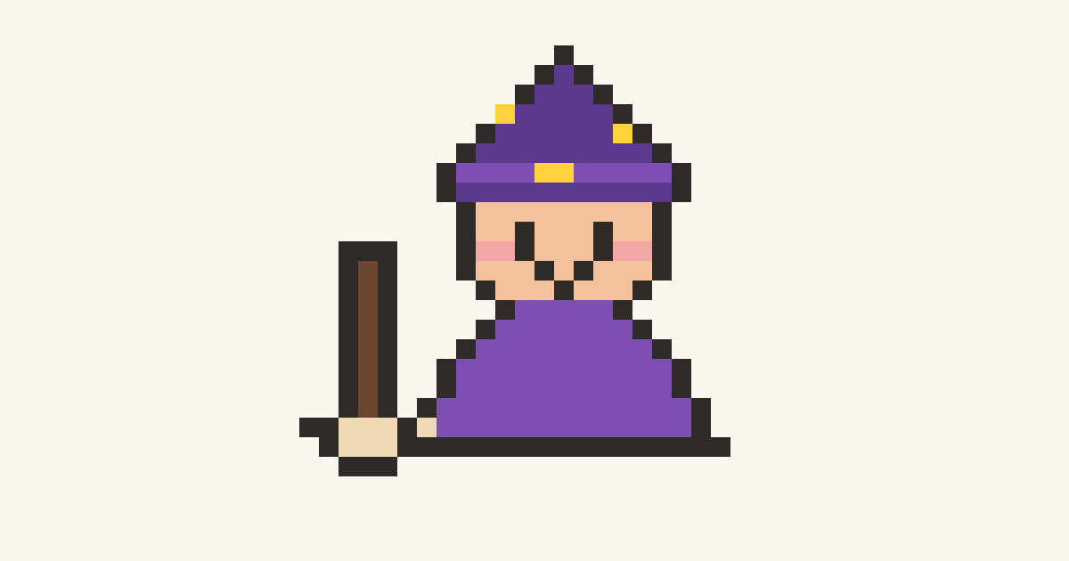 Little Witch, a printable color-by-number page