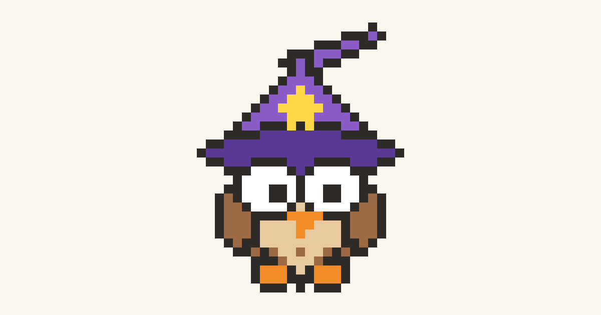 Owl in a Witch Hat, a printable color-by-number page