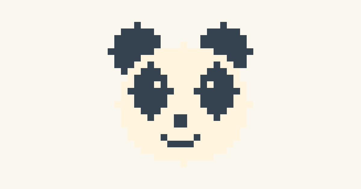 Bamboo Bear, a finished pixel picture