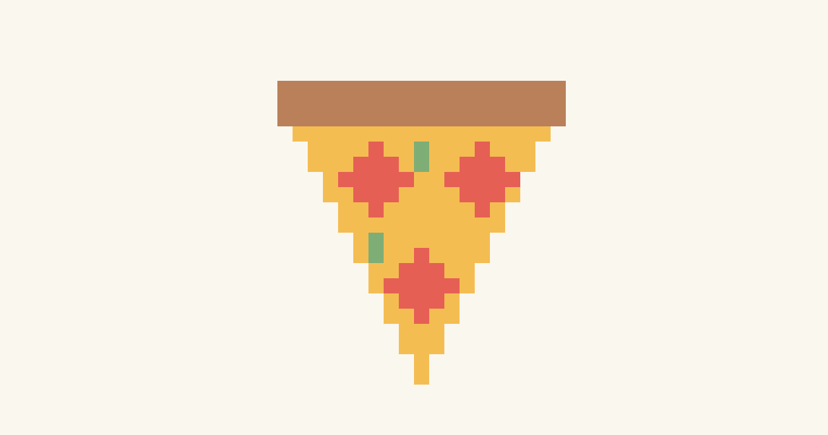 Pizza Party, a printable color-by-number page
