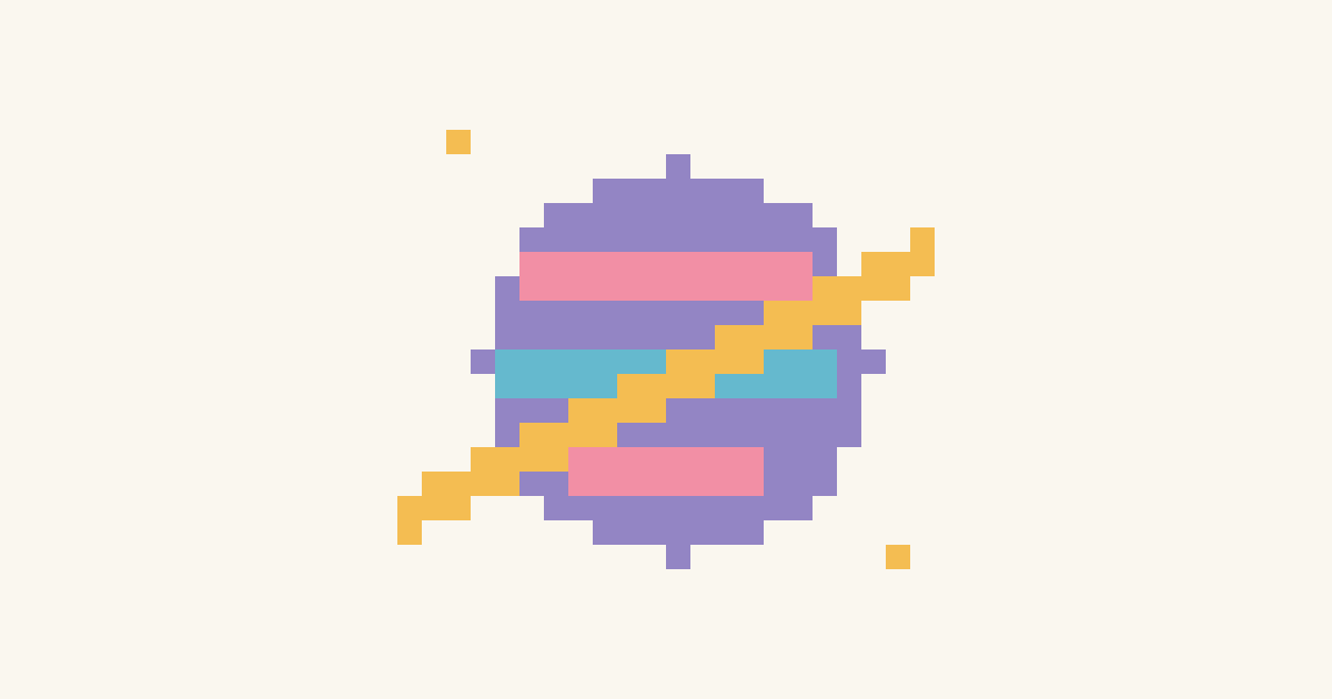 Rainbow Saturn, a printable color-by-number page