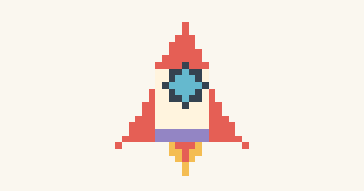 Pocket Rocket, a finished pixel picture
