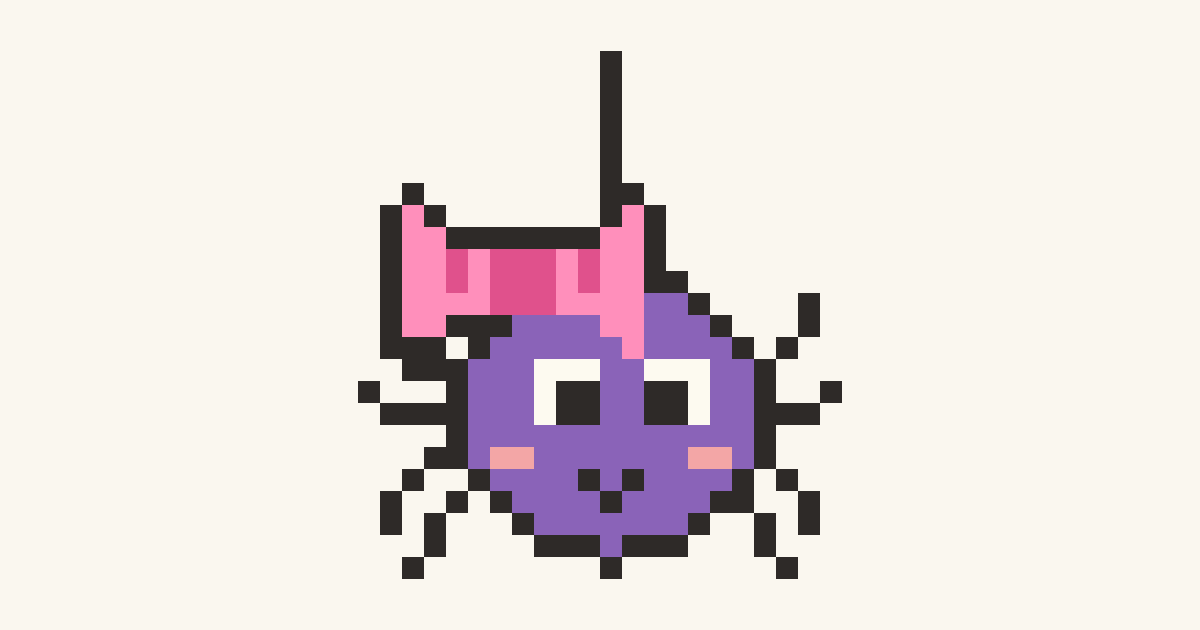 Spider With a Bow, a printable color-by-number page