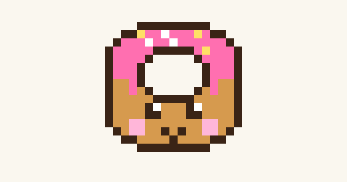 Squishy Donut Pal, a printable color-by-number page