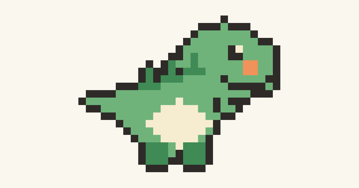 Tiny T-Rex, a printable color-by-number page