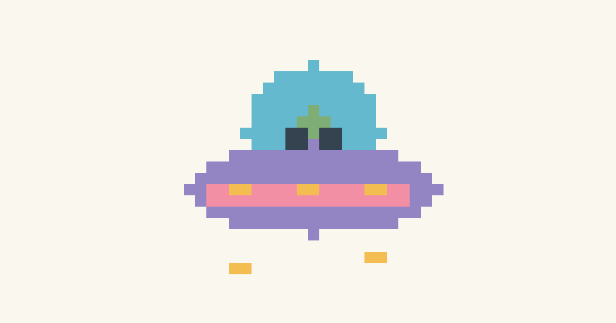 Friendly Flying Saucer, a printable color-by-number page